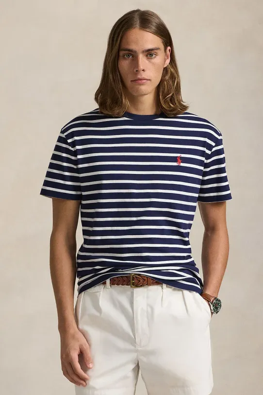 Bavlněné tričko Polo Ralph Lauren regular námořnická modř 710938134