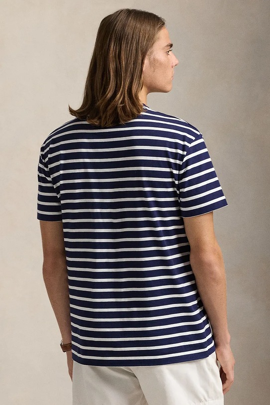 Bavlněné tričko Polo Ralph Lauren 710938134 námořnická modř SS25