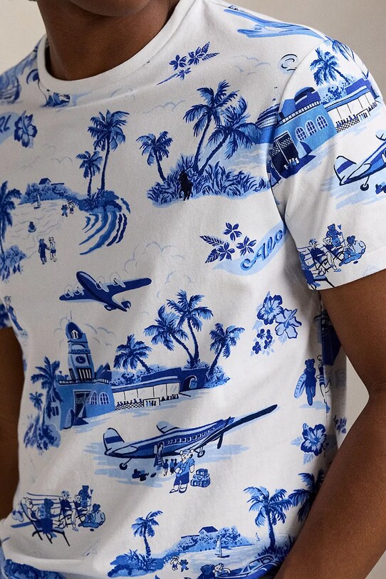 Polo Ralph Lauren t-shirt bawełniany niebieski 710963814