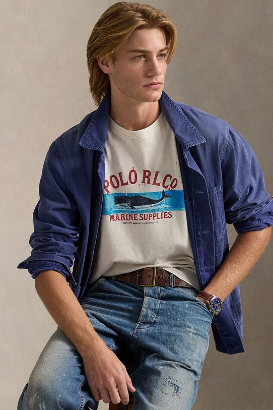 Хлопковая футболка Polo Ralph Lauren 710965007 белый