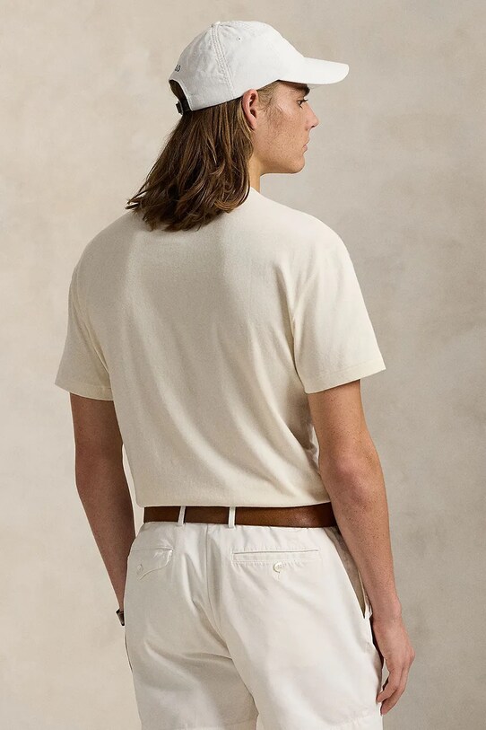 Бавовняна футболка Polo Ralph Lauren 710969630 білий SS25