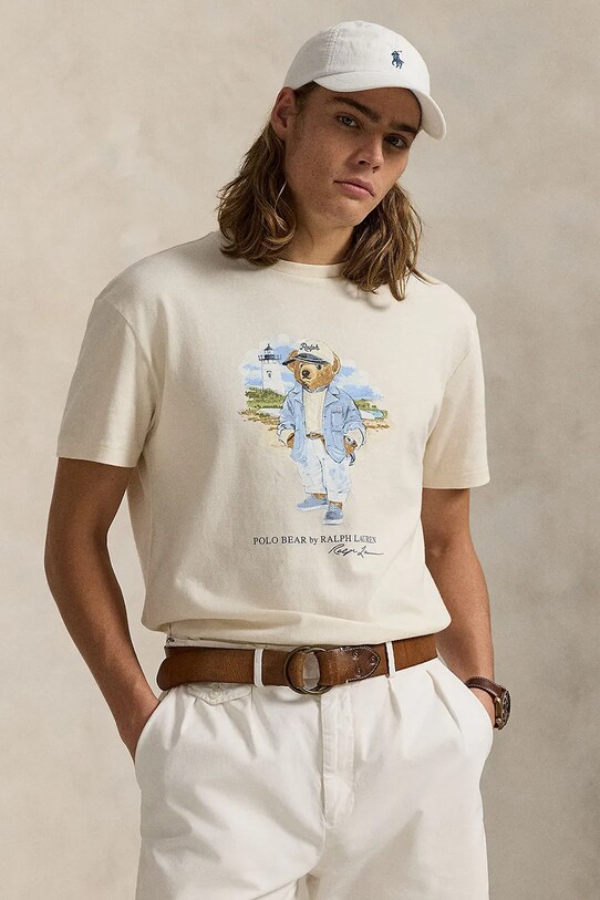Одяг Бавовняна футболка Polo Ralph Lauren 710969630 білий