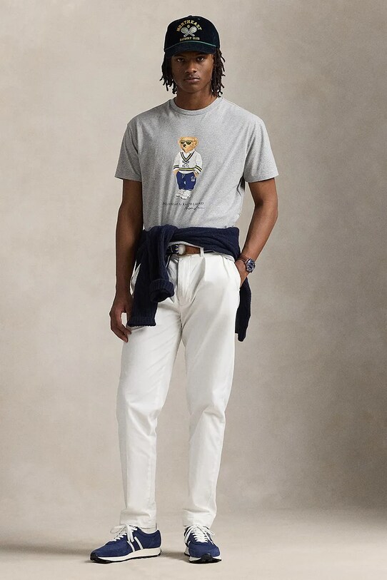 Ρούχα Βαμβακερό μπλουζάκι Polo Ralph Lauren 710973137 γκρί