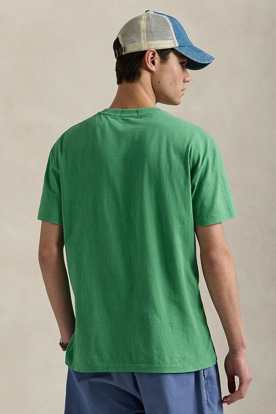 Хлопковая футболка Polo Ralph Lauren 710973138 зелёный SS25