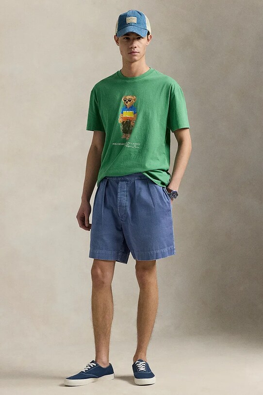 Одежда Хлопковая футболка Polo Ralph Lauren 710973138 зелёный