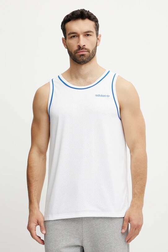 Tričko adidas Originals kulatý bílá JD0810