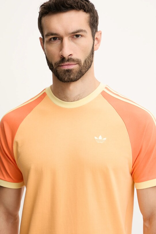 adidas Originals tricou din bumbac Cali Tee portocaliu KC4959