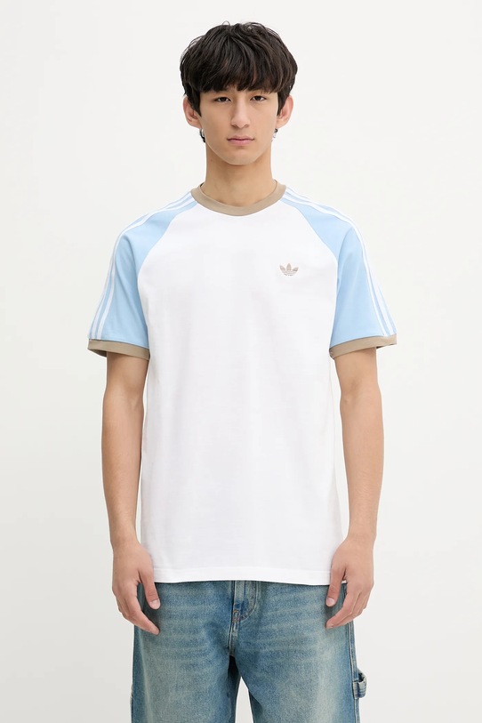 adidas Originals tricou din bumbac Cali Tee imprimeu alb KC4960