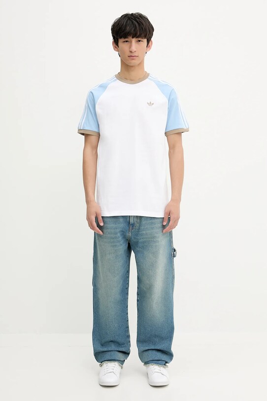 adidas Originals tricou din bumbac Cali Tee KC4960 alb