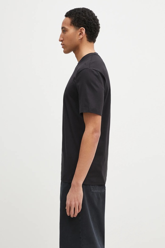 Памучна тениска Y-3 Regular Short Sleeve Tee IW0066 черен SS25