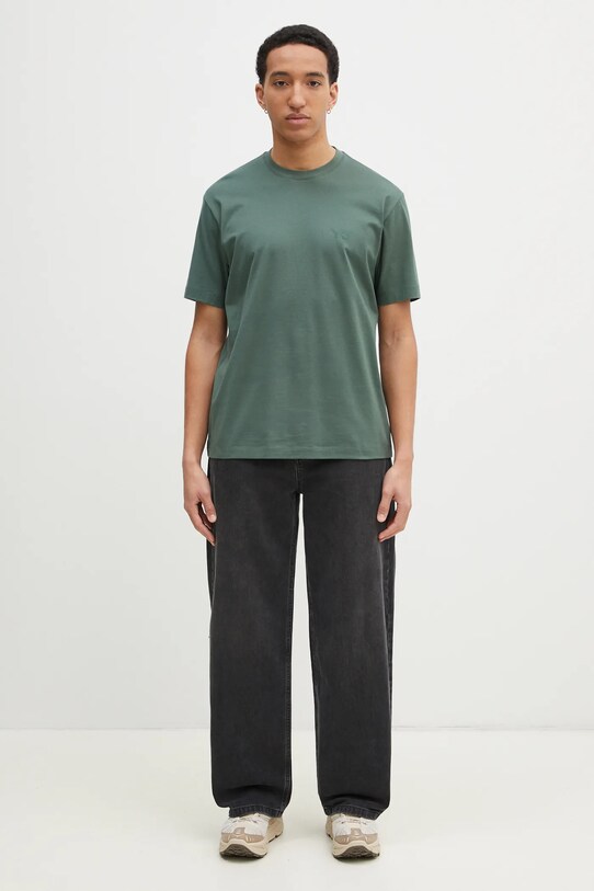 Pamučna majica Y-3 Regular SS Tee zelena JM7870
