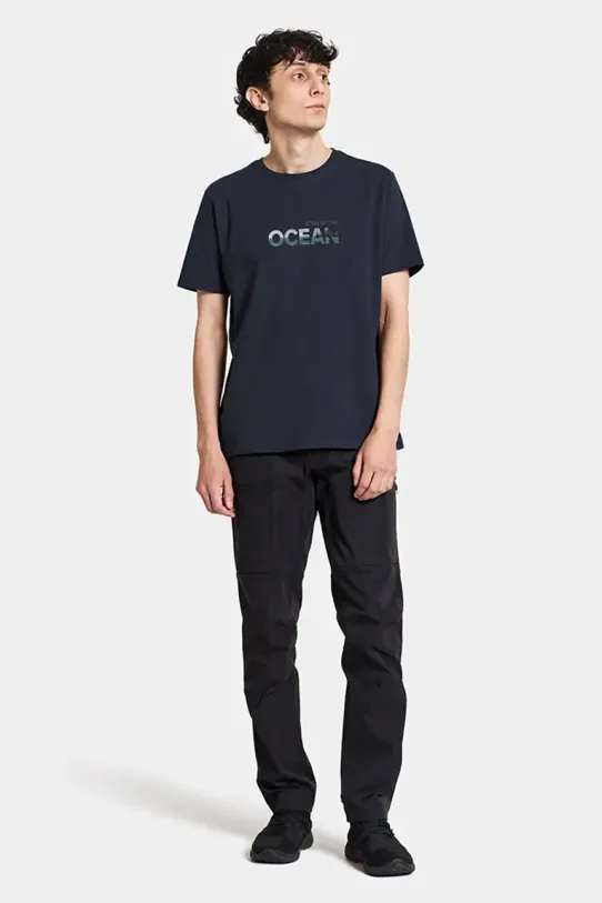 Дрехи Памучна тениска Didriksons HARALD 505546 тъмносин