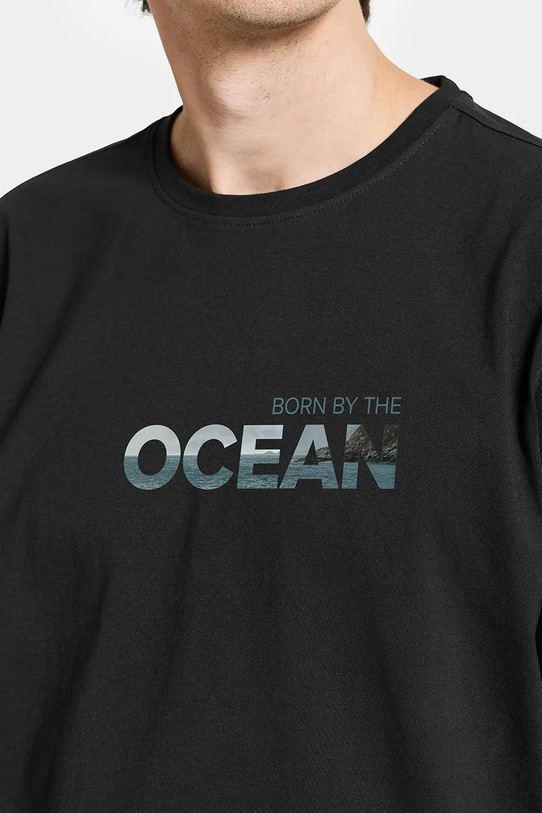 Бавовняна футболка Didriksons HARALD 505546 чорний SS25