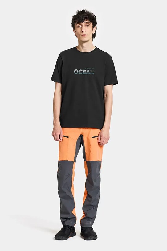 Îmbrăcăminte Didriksons tricou din bumbac HARALD 505546 negru