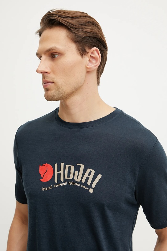 Fjallraven sportos póló Hoja sötétkék F12600252
