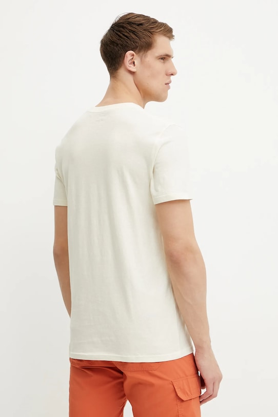 Odzież Fjallraven t-shirt Hemp Blend Out Here F12600265 beżowy