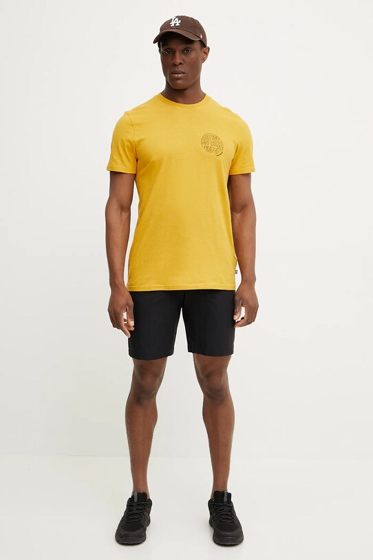 Fjallraven tricou Hemp Blend Out Here F12600265 galben SS25