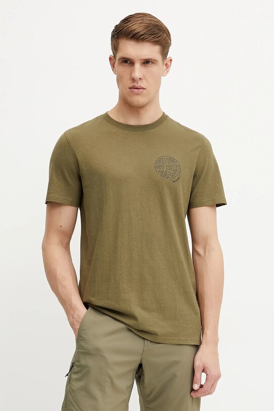 Футболка Fjallraven Hemp Blend Out Here regular зелёный F12600265