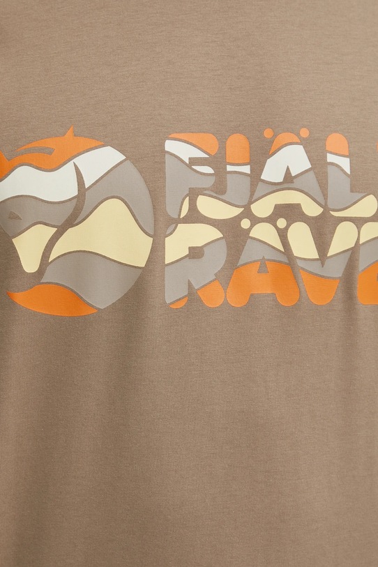 Fjallraven t-shirt Multicolor Logo F12600268 brązowy