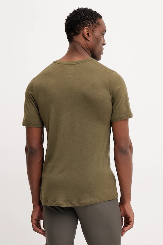Odzież Fjallraven t-shirt sportowy Abisko Wool Classic F84117 zielony