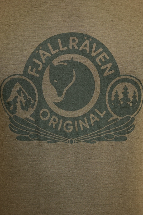 Fjallraven t-shirt sportowy Abisko Wool Classic zielony F84117