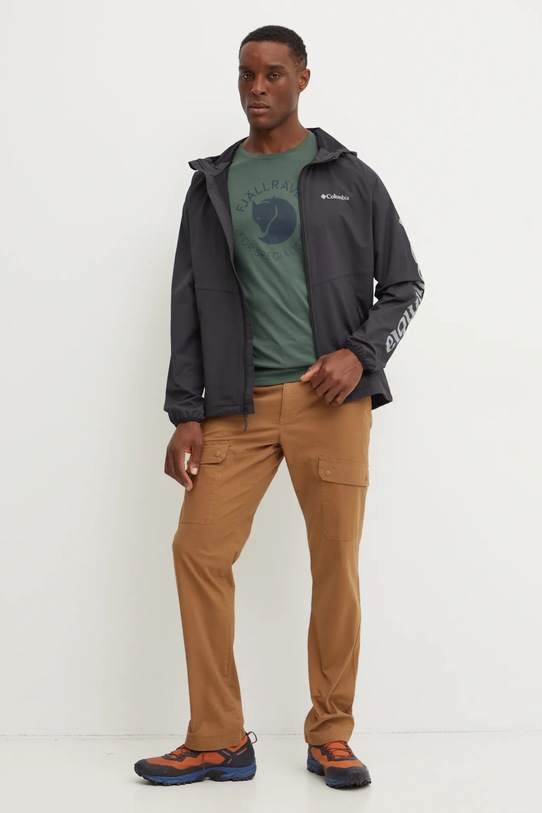 Fjallraven t-shirt sportowy Fjällräven Fox F87052 zielony AW25