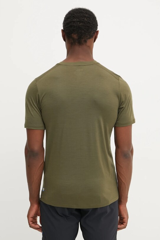 Abbigliamento Fjallraven maglietta sportiva Abisko Wool F87193 verde