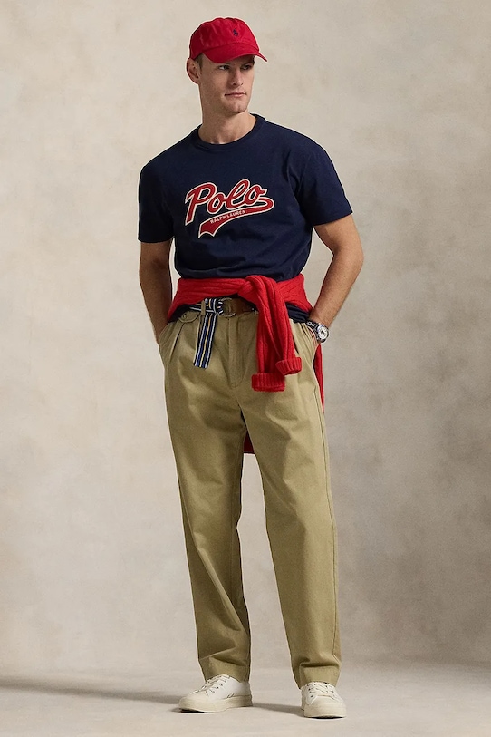 Одяг Бавовняна футболка Polo Ralph Lauren Tee 710964477 темно-синій