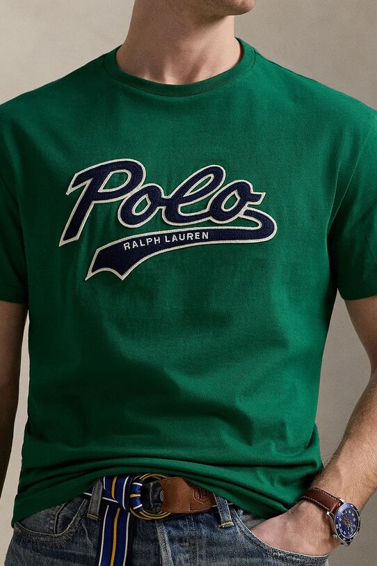Polo Ralph Lauren t-shirt bawełniany Tee zielony 710964477