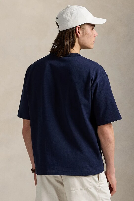 Polo Ralph Lauren pamut póló Tee 710964714 sötétkék SS25