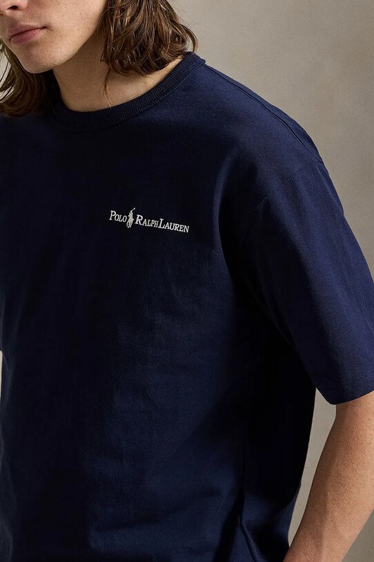 Polo Ralph Lauren pamut póló Tee sötétkék 710964714