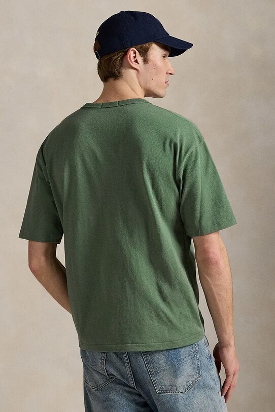 Bavlněné tričko Polo Ralph Lauren Tee 710964714 zelená SS25