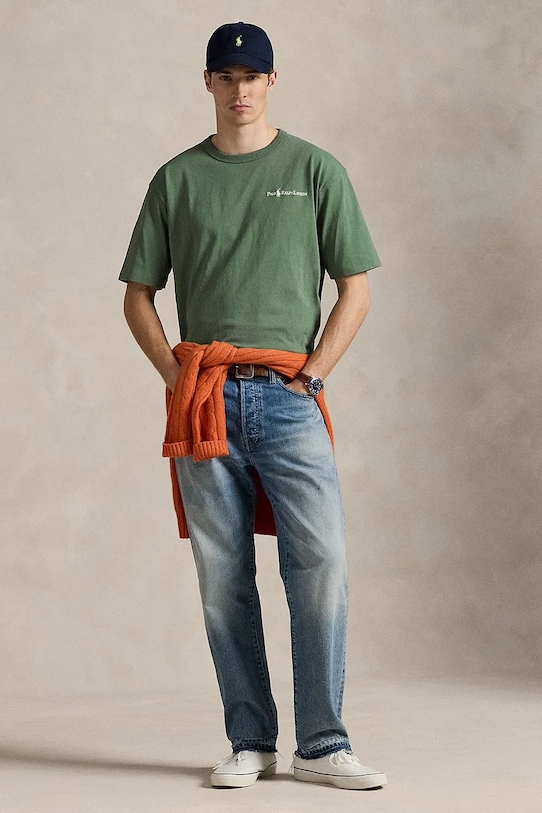 Oblečení Bavlněné tričko Polo Ralph Lauren Tee 710964714 zelená