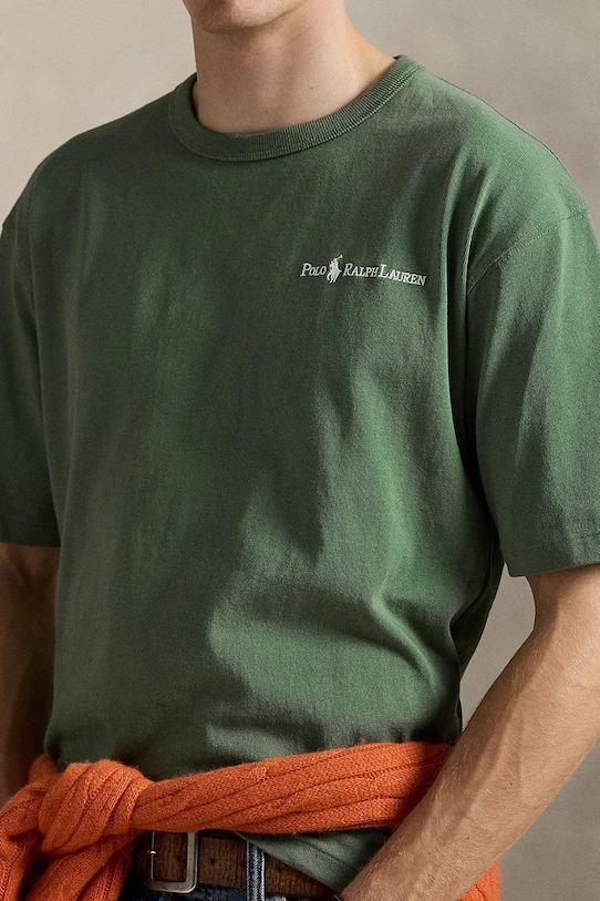 Bavlněné tričko Polo Ralph Lauren Tee zelená 710964714