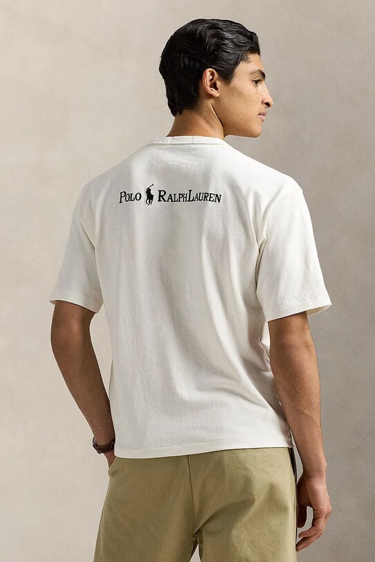 Хлопковая футболка Polo Ralph Lauren Tee 710964716 белый SS25