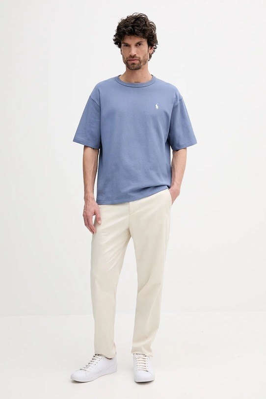 Бавовняна футболка Polo Ralph Lauren Tee 710964716 блакитний AW25