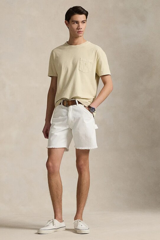 Одежда Хлопковая футболка Polo Ralph Lauren Tee 710969628 бежевый