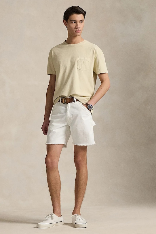 Oblečenie Bavlnené tričko Polo Ralph Lauren Tee 710969628 béžová