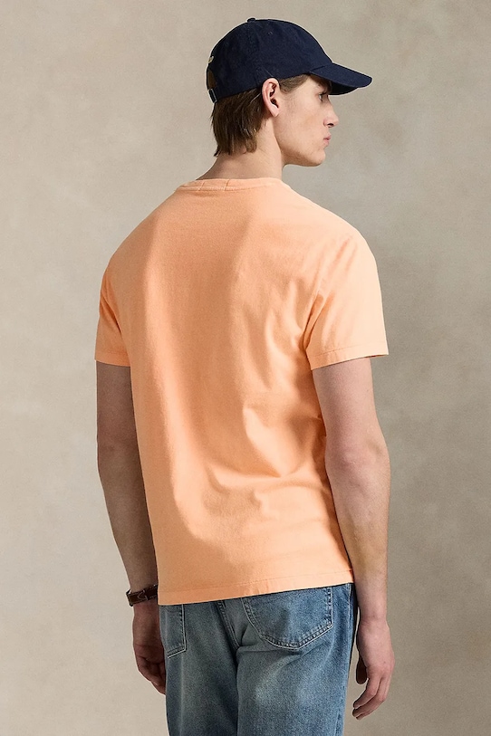 Хлопковая футболка Polo Ralph Lauren Tee 710969628 жёлтый SS25