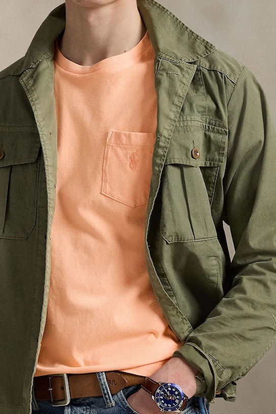 Хлопковая футболка Polo Ralph Lauren Tee жёлтый 710969628