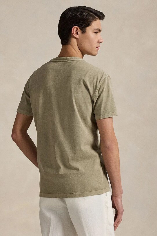 Бавовняна футболка Polo Ralph Lauren Tee 710969628 зелений SS25