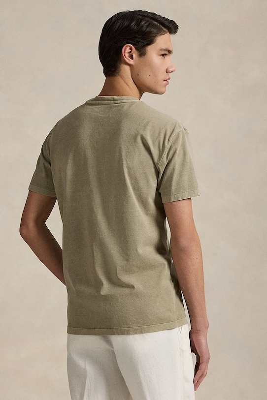 Хлопковая футболка Polo Ralph Lauren Tee 710969628 зелёный SS25