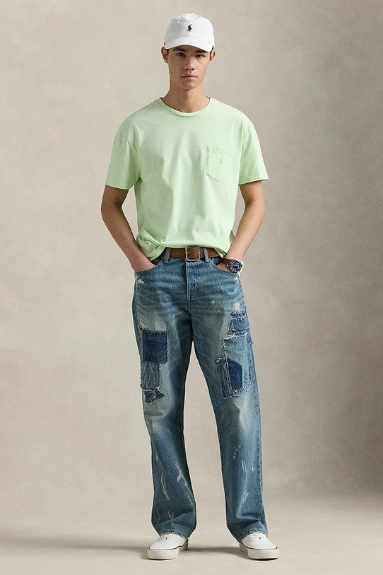 Ρούχα Βαμβακερό μπλουζάκι Polo Ralph Lauren Tee 710969628 πράσινο