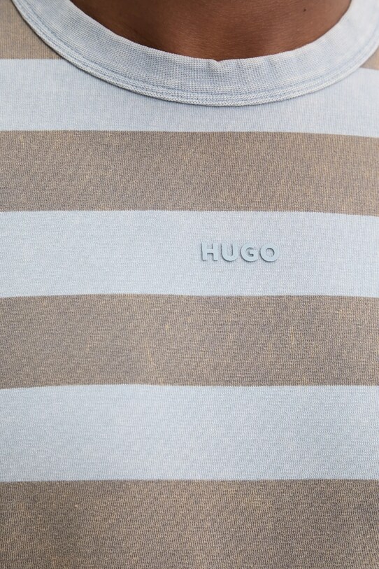 HUGO t-shirt bawełniany niebieski 50535283