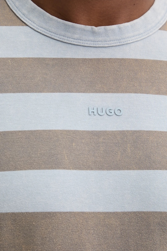 Bavlnené tričko HUGO modrá 50535283