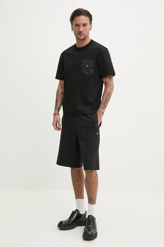 HUGO t-shirt bawełniany 50536347 czarny SS25