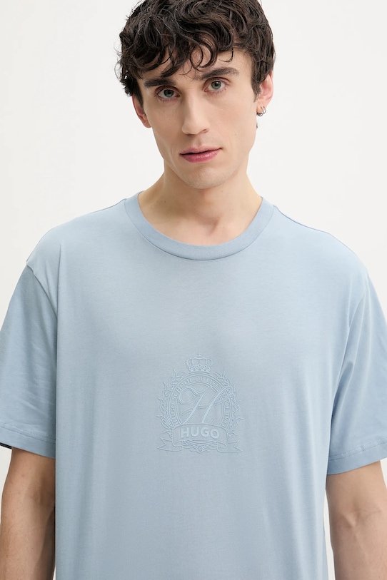 Odzież HUGO t-shirt bawełniany 50538246 niebieski