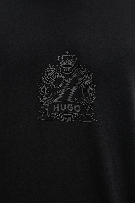 Хлопковая футболка HUGO 50538246 чёрный
