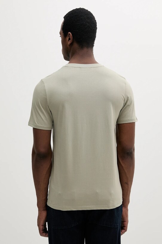 Ruházat Lindbergh pamut póló 30.400235.FADED.KHAKI zöld