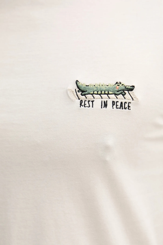 Lindbergh tricou din bumbac 30.400235.FADED.STONE bej